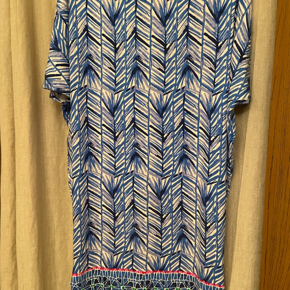 Beautiful boatneck blue dress. Good condition
